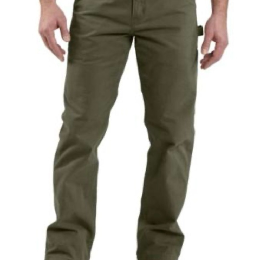NEW Carhartt Relaxed Fit Washed Twill Dungaree Work Pant Army Green Men’s 34x30